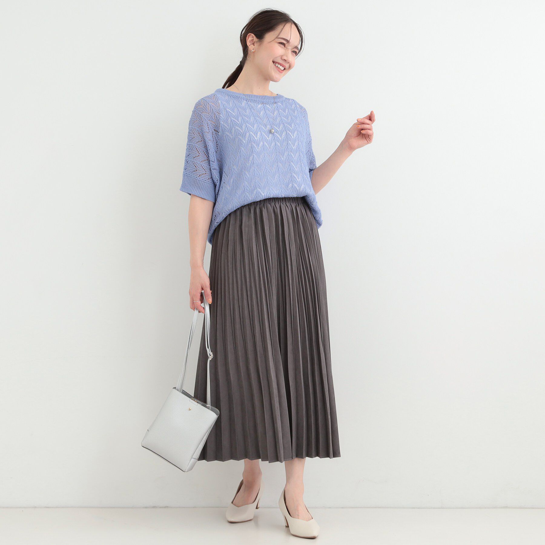 SHOO･LA･RUE「【2点セット】透かし編み柄が上品なタンク付きニットセット」|その他|