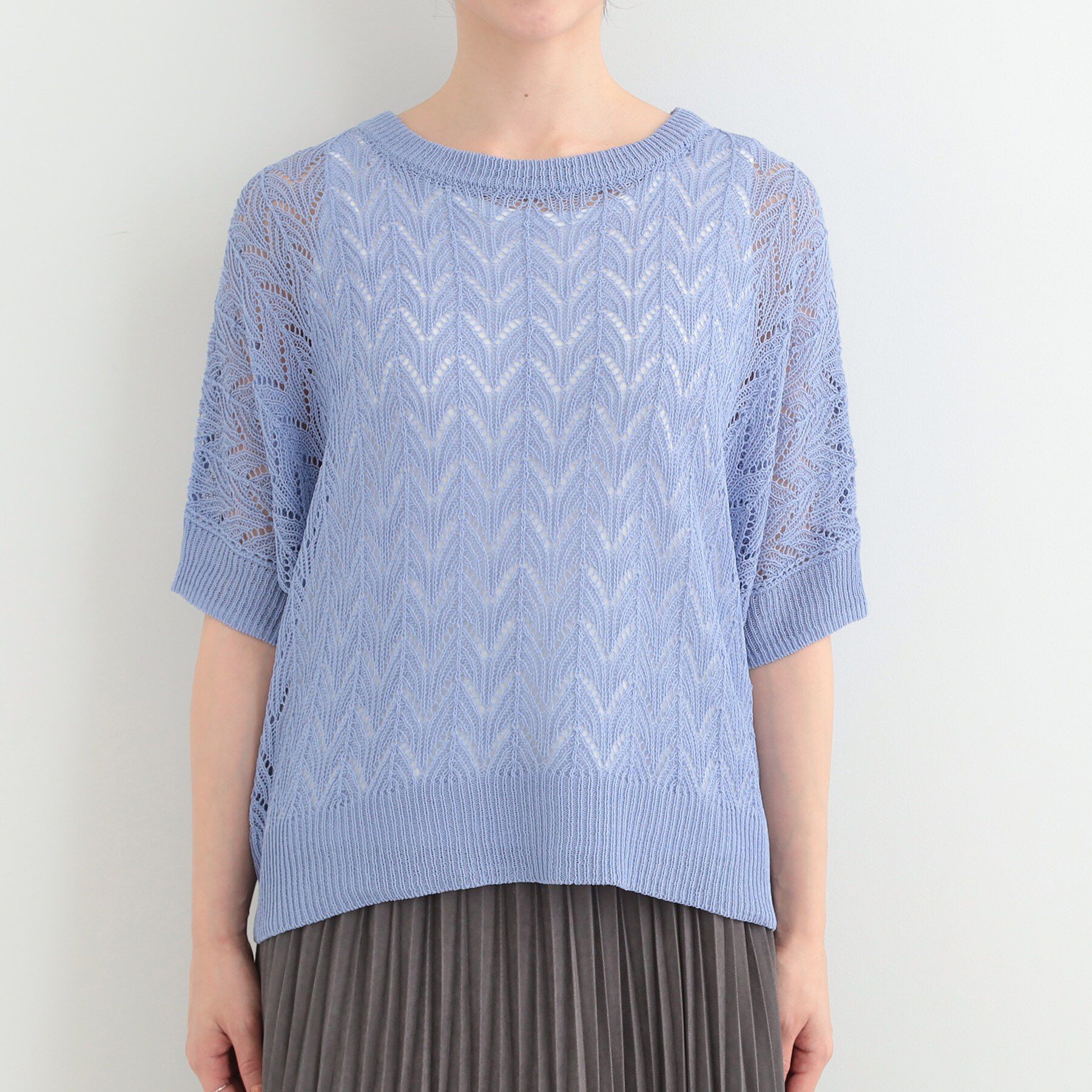 SHOO･LA･RUE「【2点セット】透かし編み柄が上品なタンク付きニットセット」|その他|