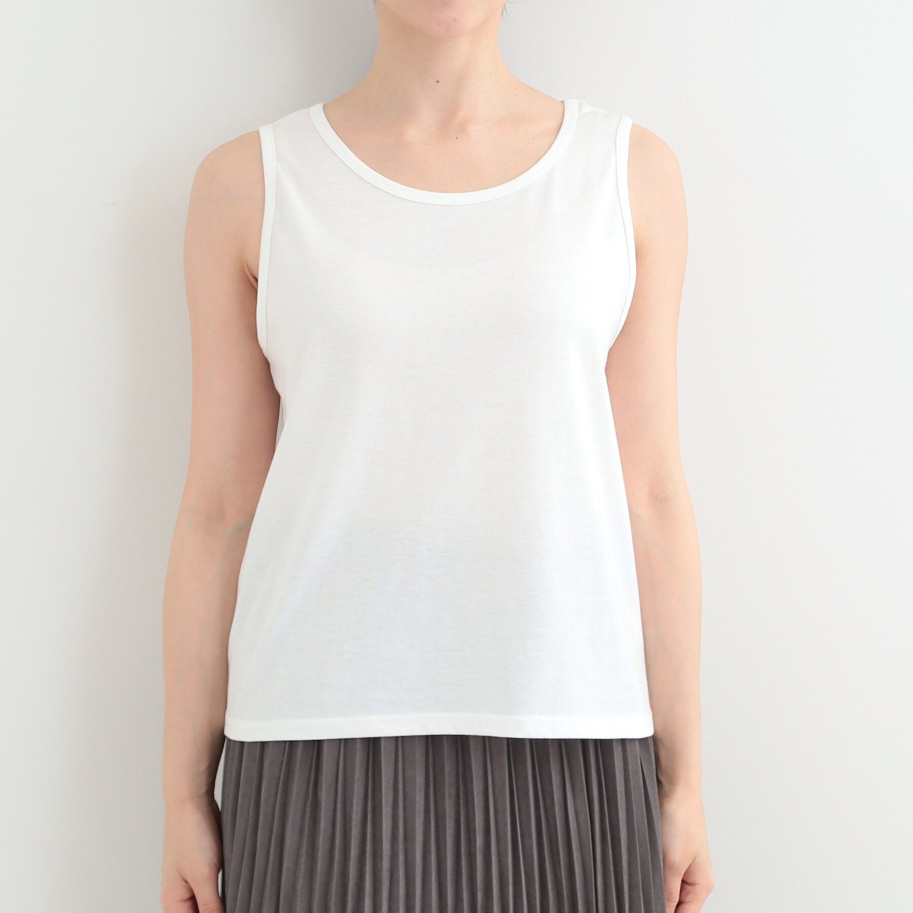 SHOO･LA･RUE「【2点セット】透かし編み柄が上品なタンク付きニットセット」|その他|