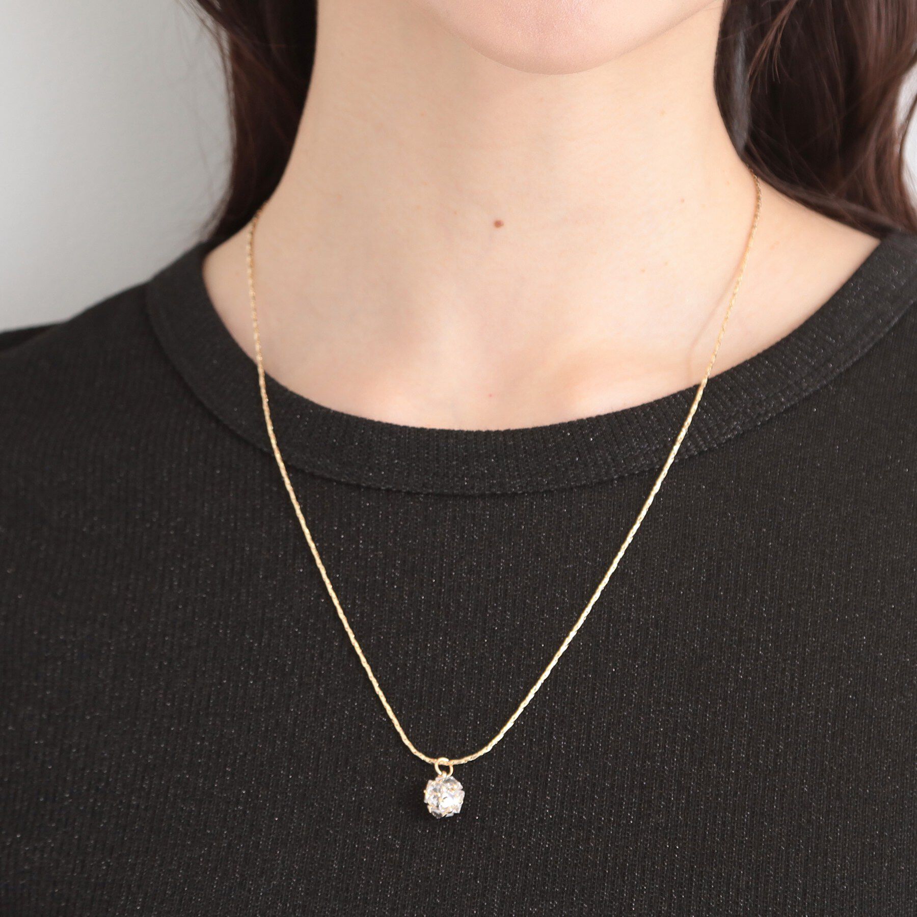 SHOO･LA･RUE「ジルコンボールネックレス」|ネックレス|