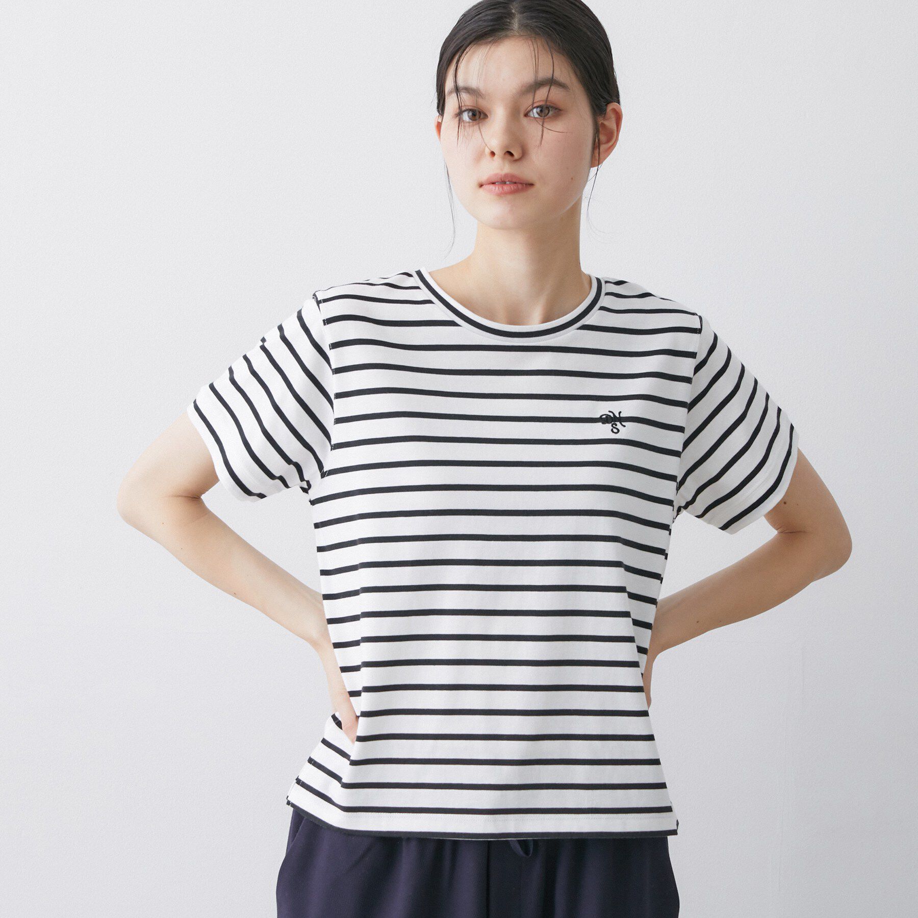 Dessin「【洗える】半袖ボックスシルエットカットソー」|Tシャツ・カットソー|