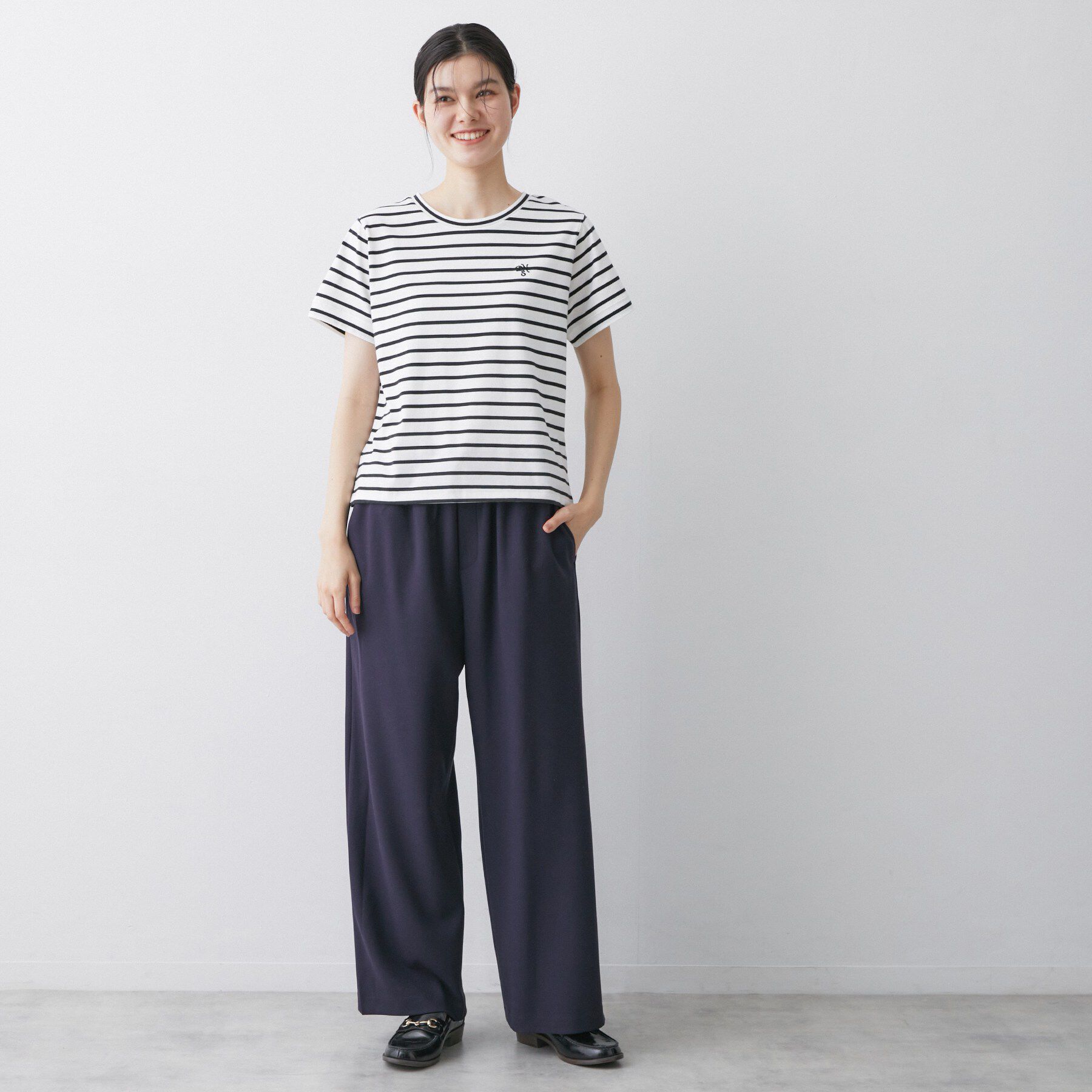 Dessin「【洗える】半袖ボックスシルエットカットソー」|Tシャツ・カットソー|