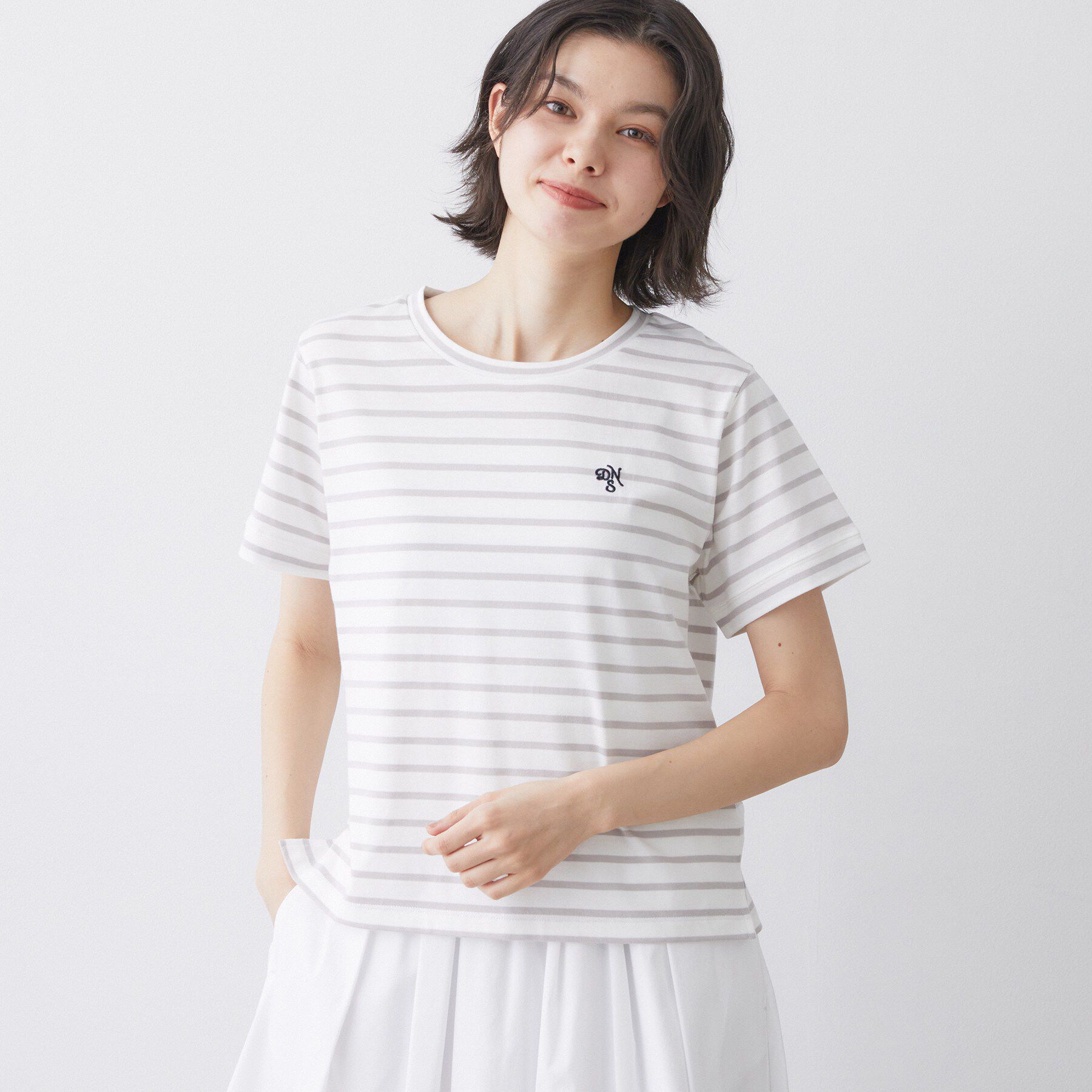 Dessin「【洗える】半袖ボックスシルエットカットソー」|Tシャツ・カットソー|