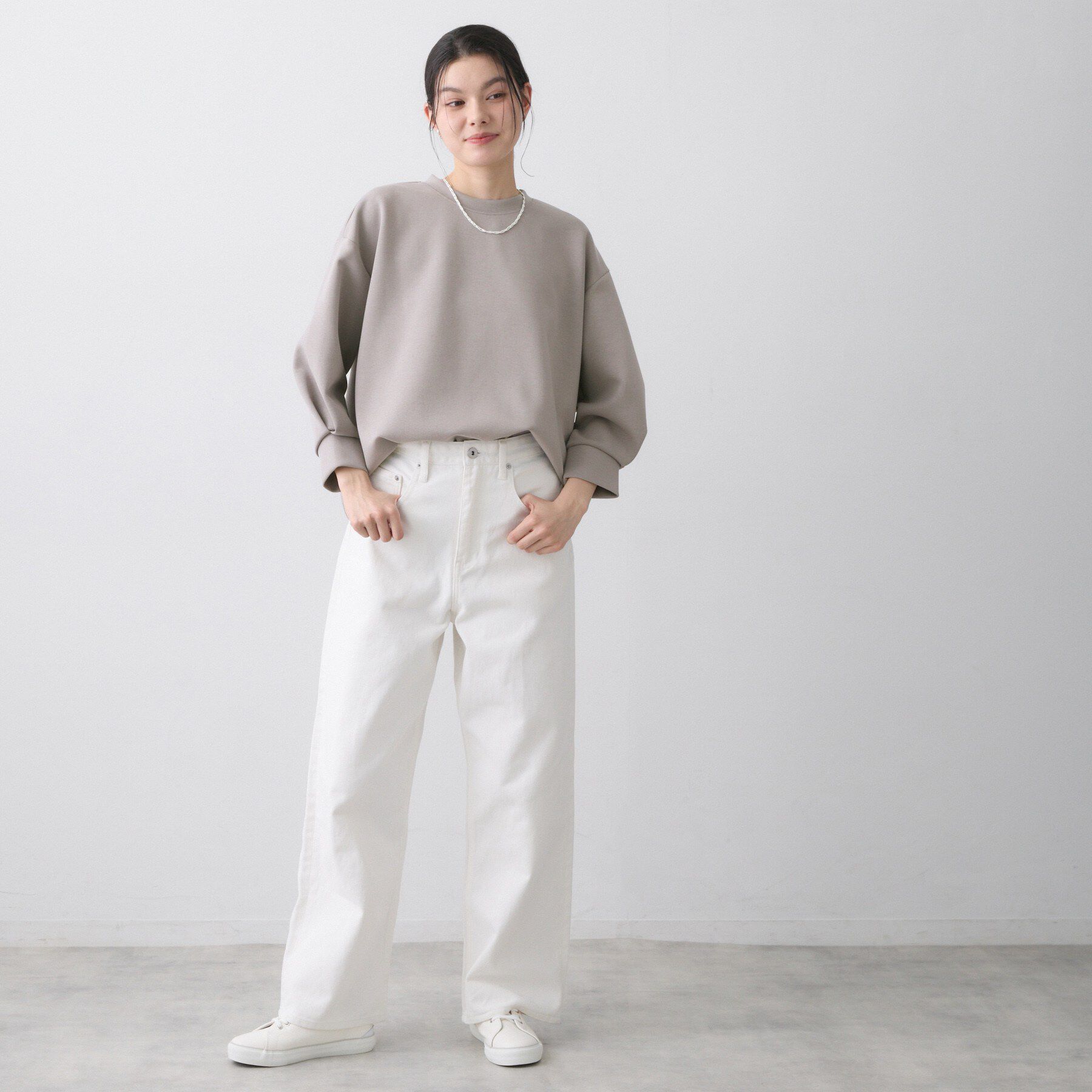 Dessin「【洗える】8分袖ボンディングカットソー」|Tシャツ・カットソー|