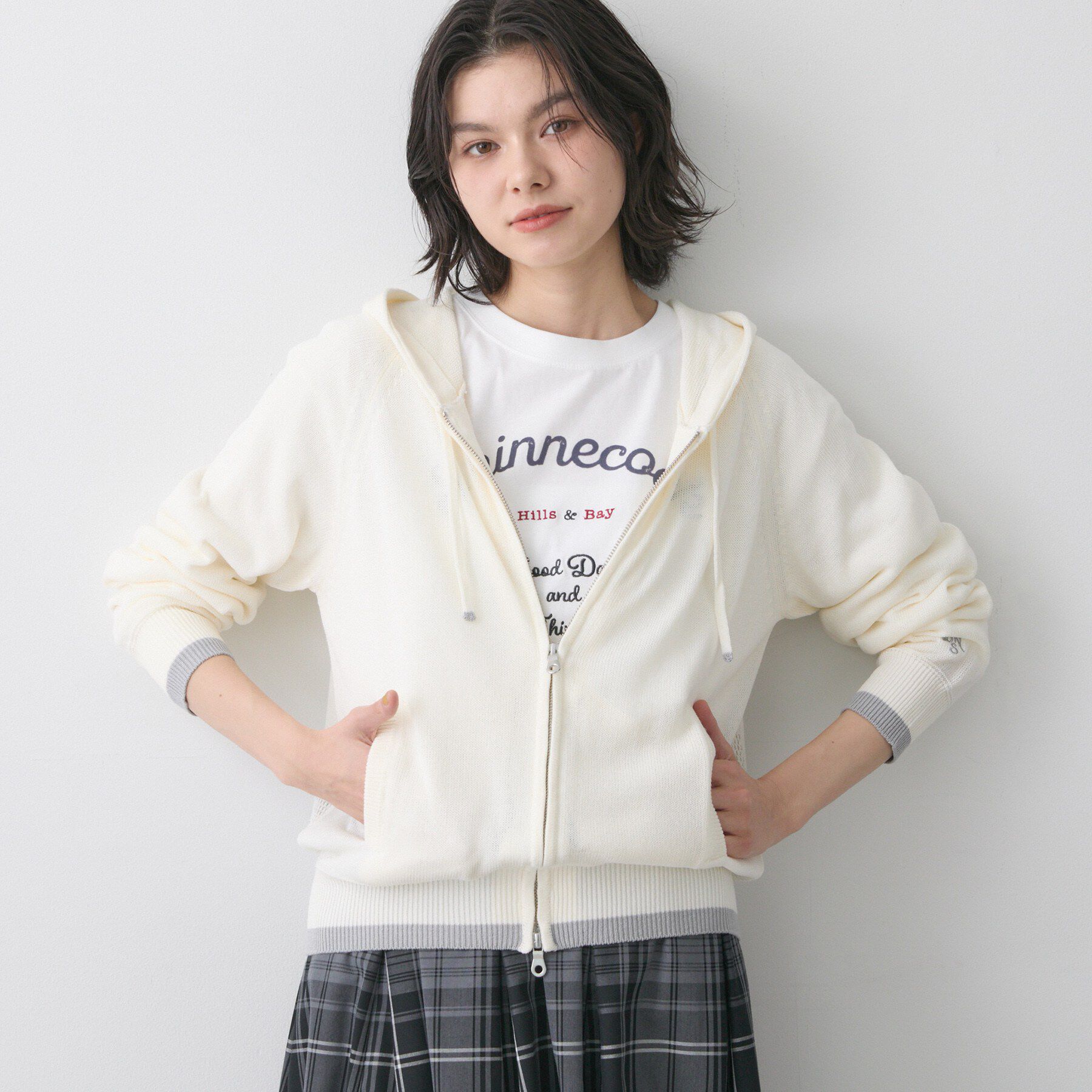 Dessin「【洗える】リネン混フーデッドパーカー」|パーカー|