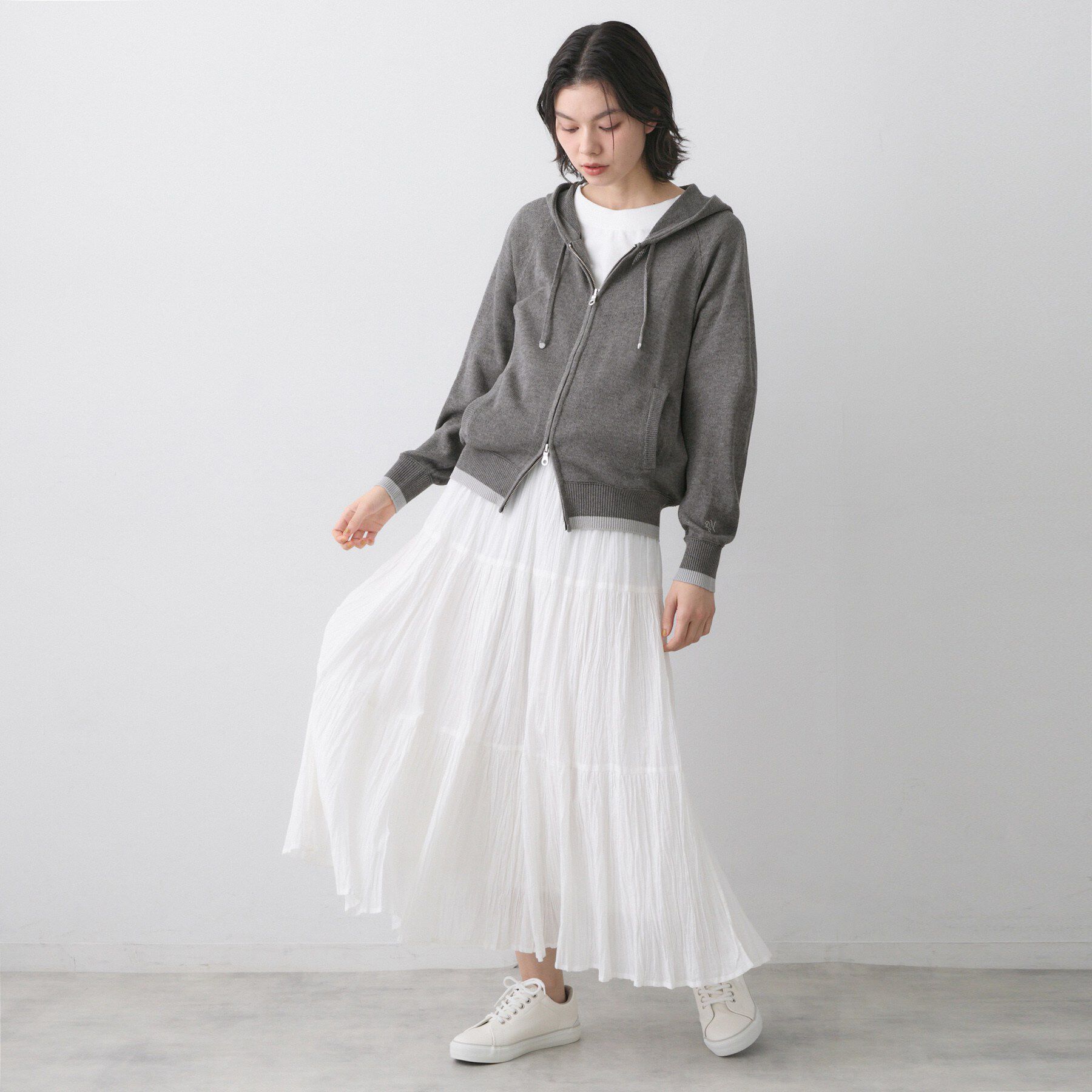 Dessin「【洗える】リネン混フーデッドパーカー」|パーカー|