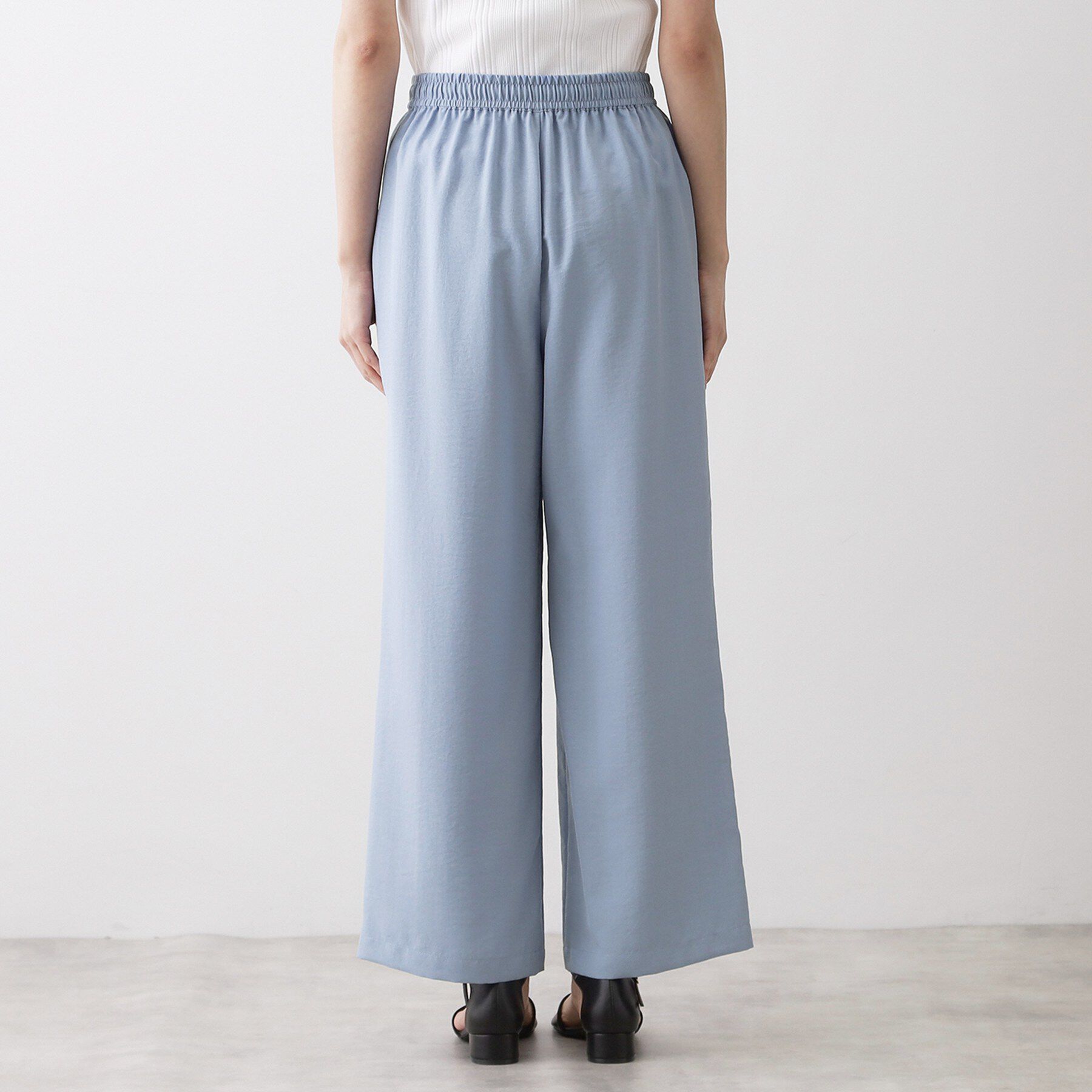 Dessin「【接触冷感/ウエストゴム/洗える】イージーワイドパンツ」|その他|