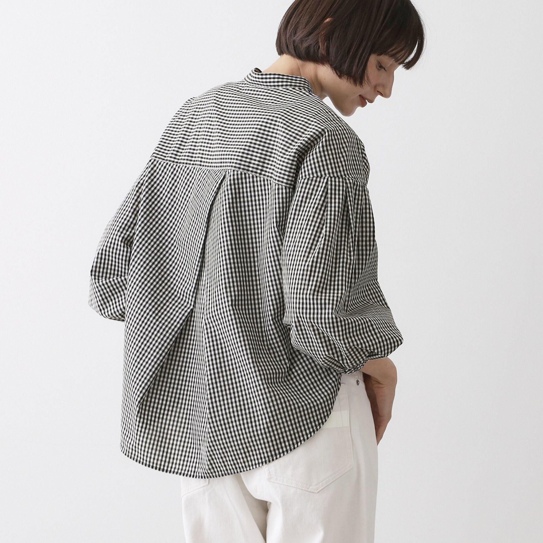 Dessin「【洗える】バルーンスリーブバンドカラーシャツ」|シャツ・ブラウス|