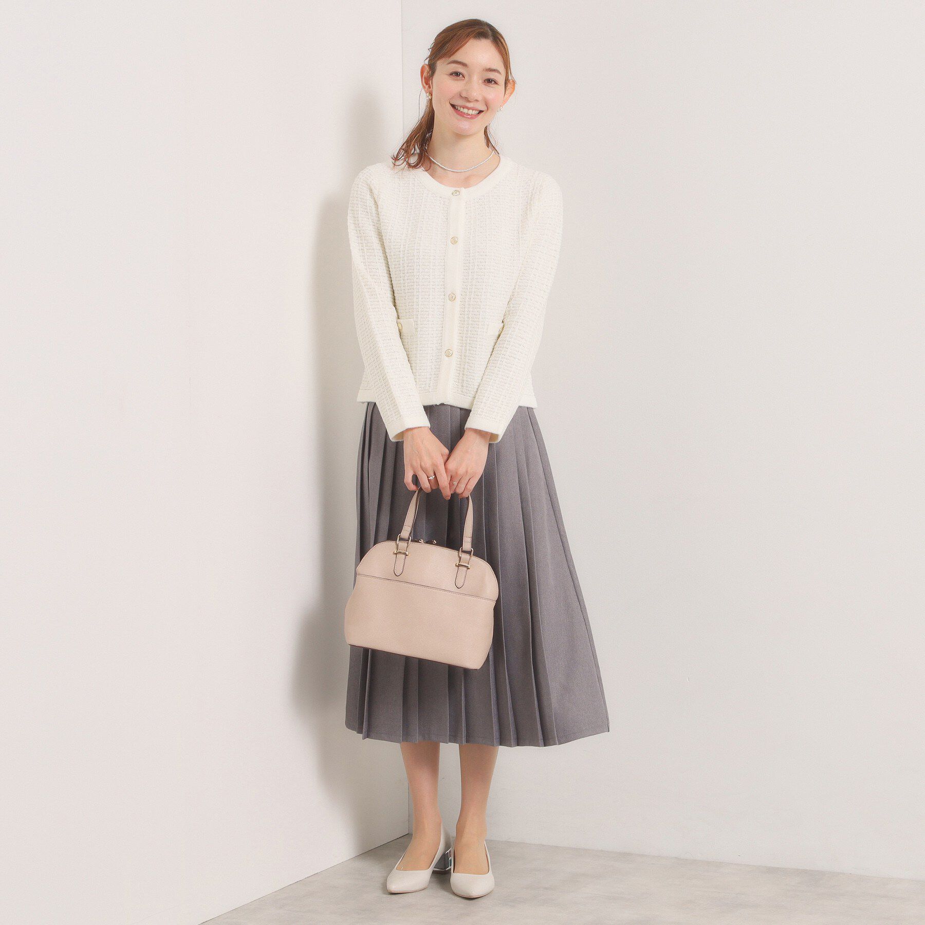 ITS&rsquo;DEMO「【入卒/手洗い可】ラメツイードニットジャケット」|ノーカラージャケット|