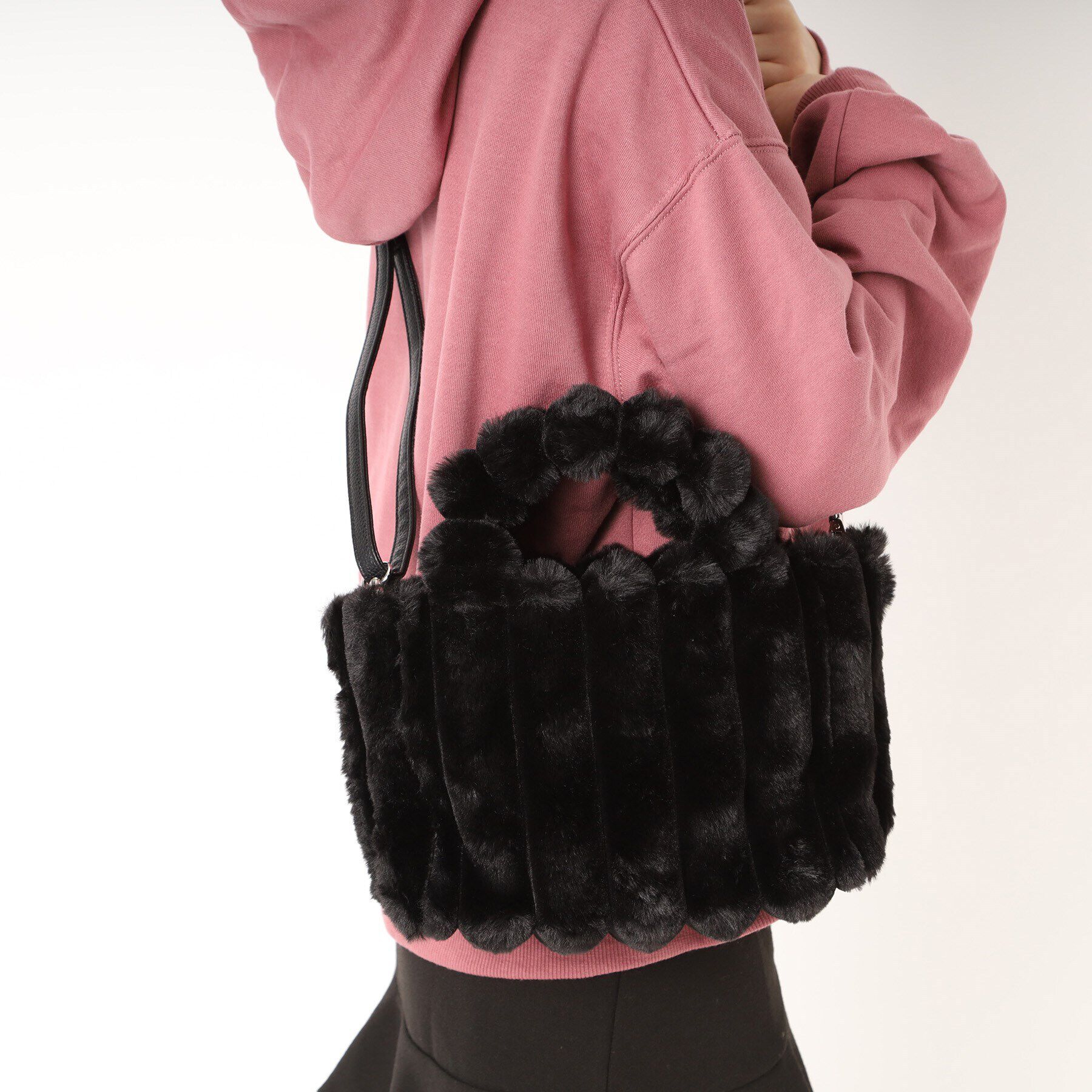 Ober Tashe「2WAY トート ショルダーバッグ ファー」|トートバッグ|