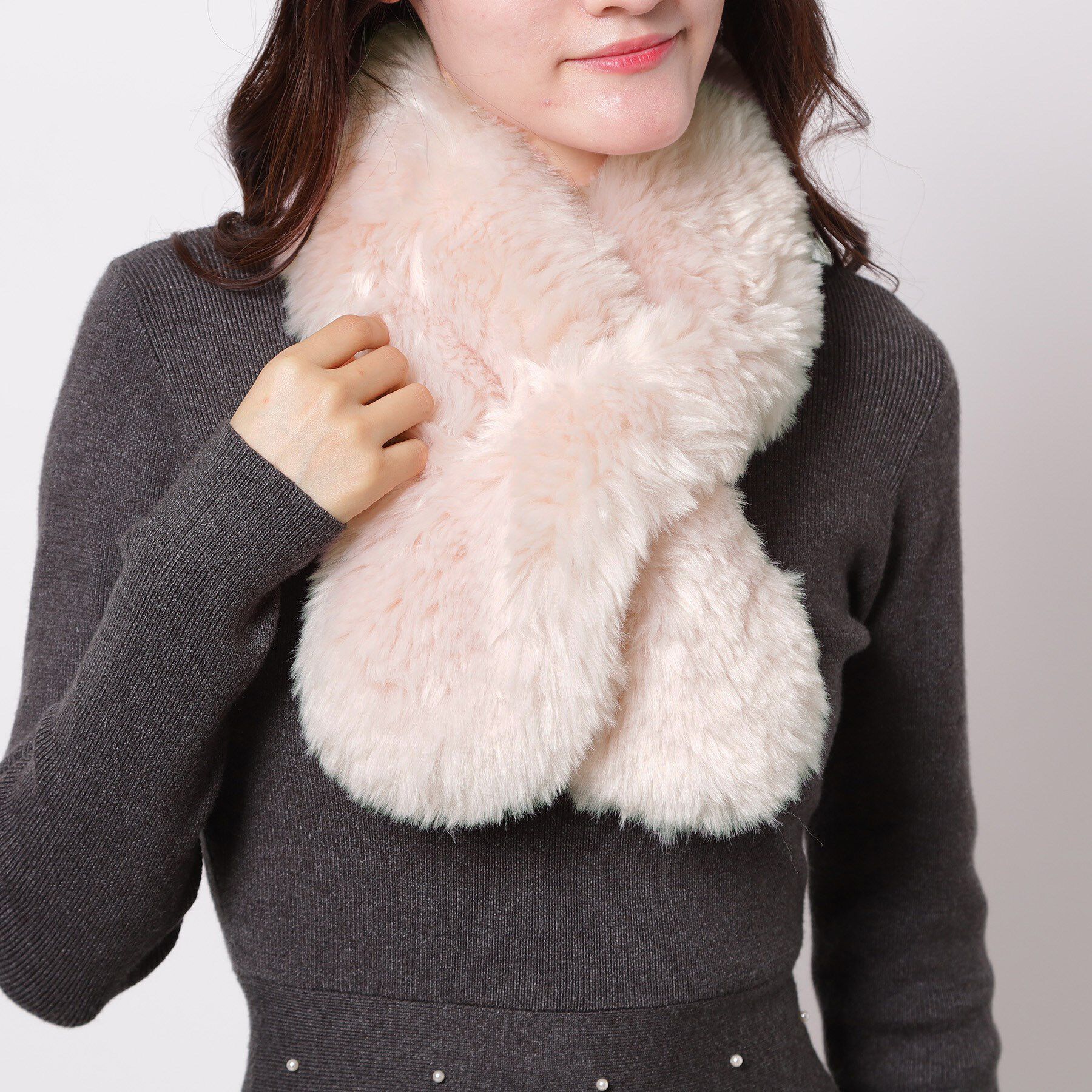 Ober Tashe「ふわもこクロスマフラー」|ストール|