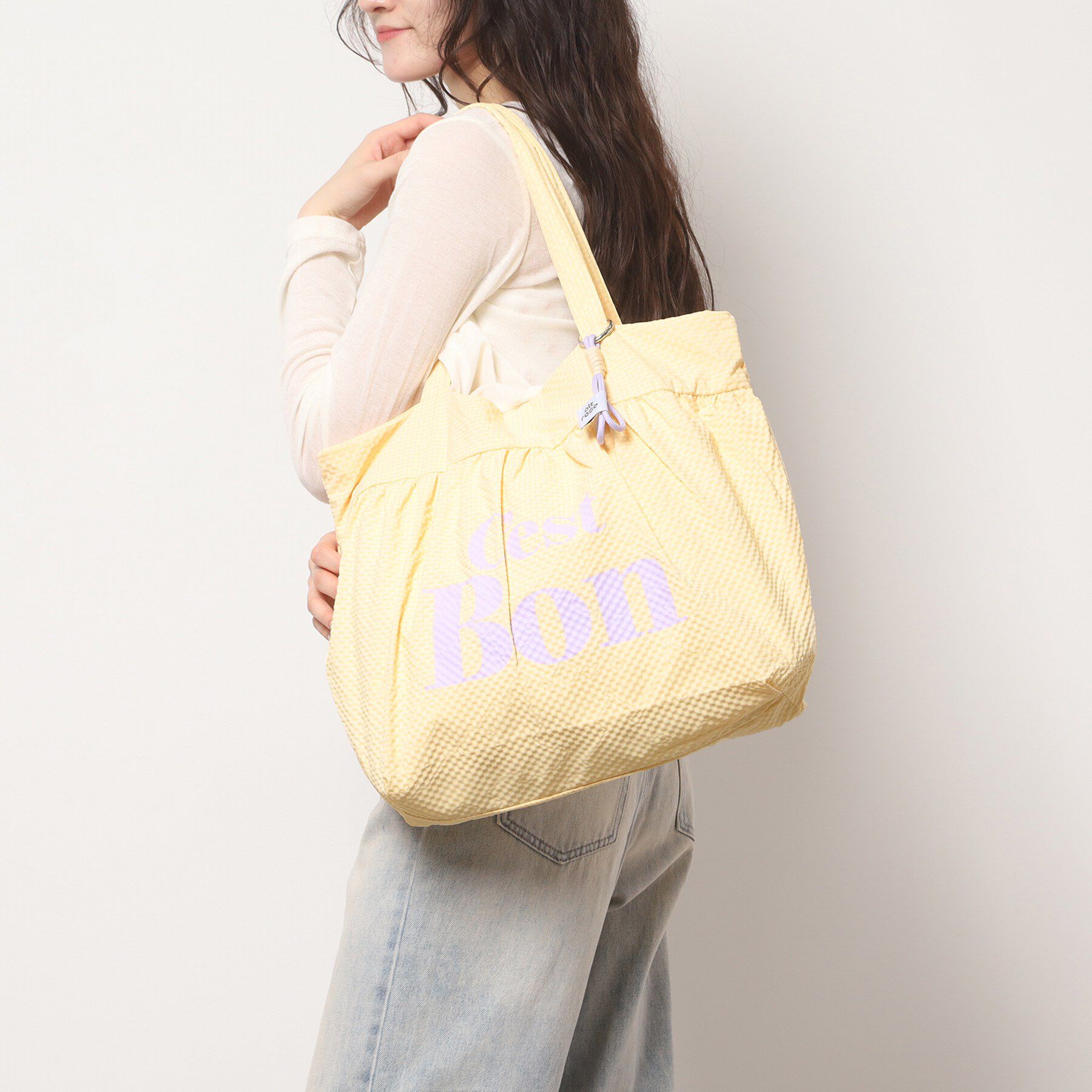 Ober Tashe「【新生活・新学期】チャーム付きビッグトート」|トートバッグ|