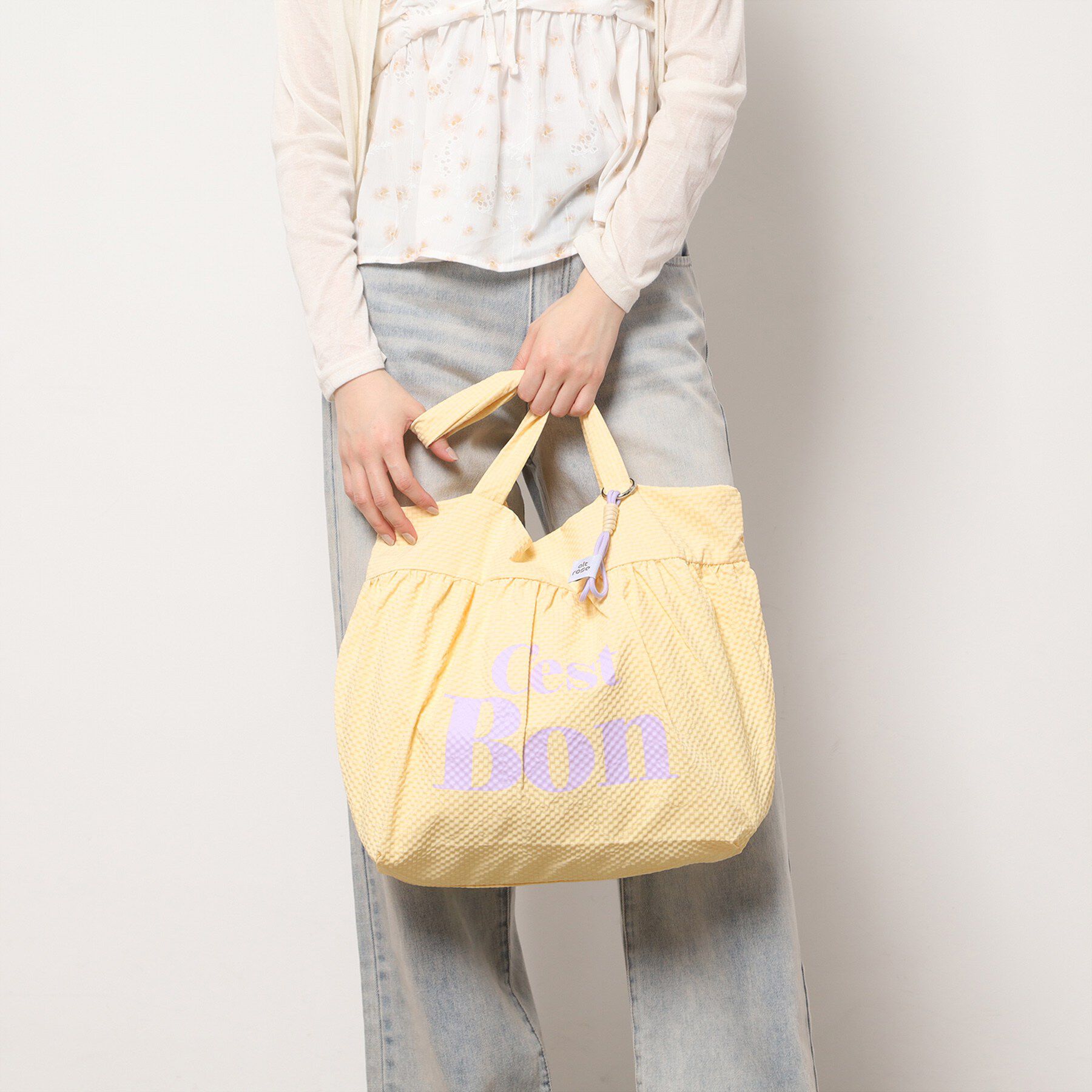 Ober Tashe「【新生活・新学期】チャーム付きビッグトート」|トートバッグ|