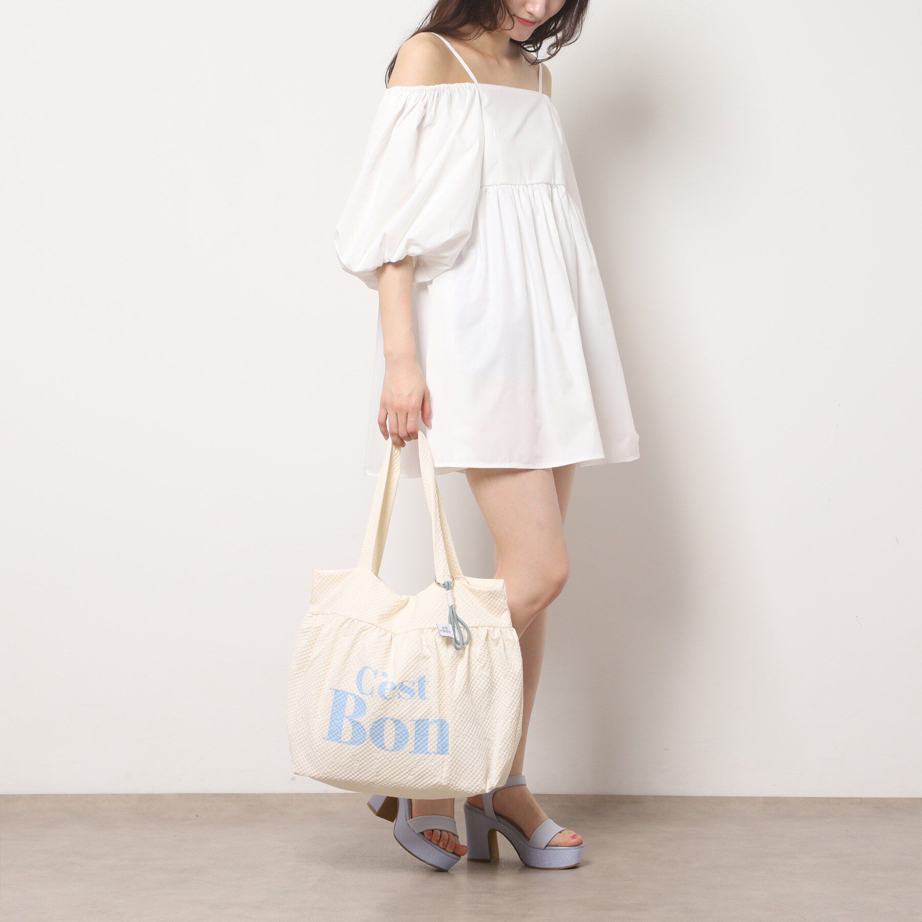 Ober Tashe「【新生活・新学期】チャーム付きビッグトート」|トートバッグ|