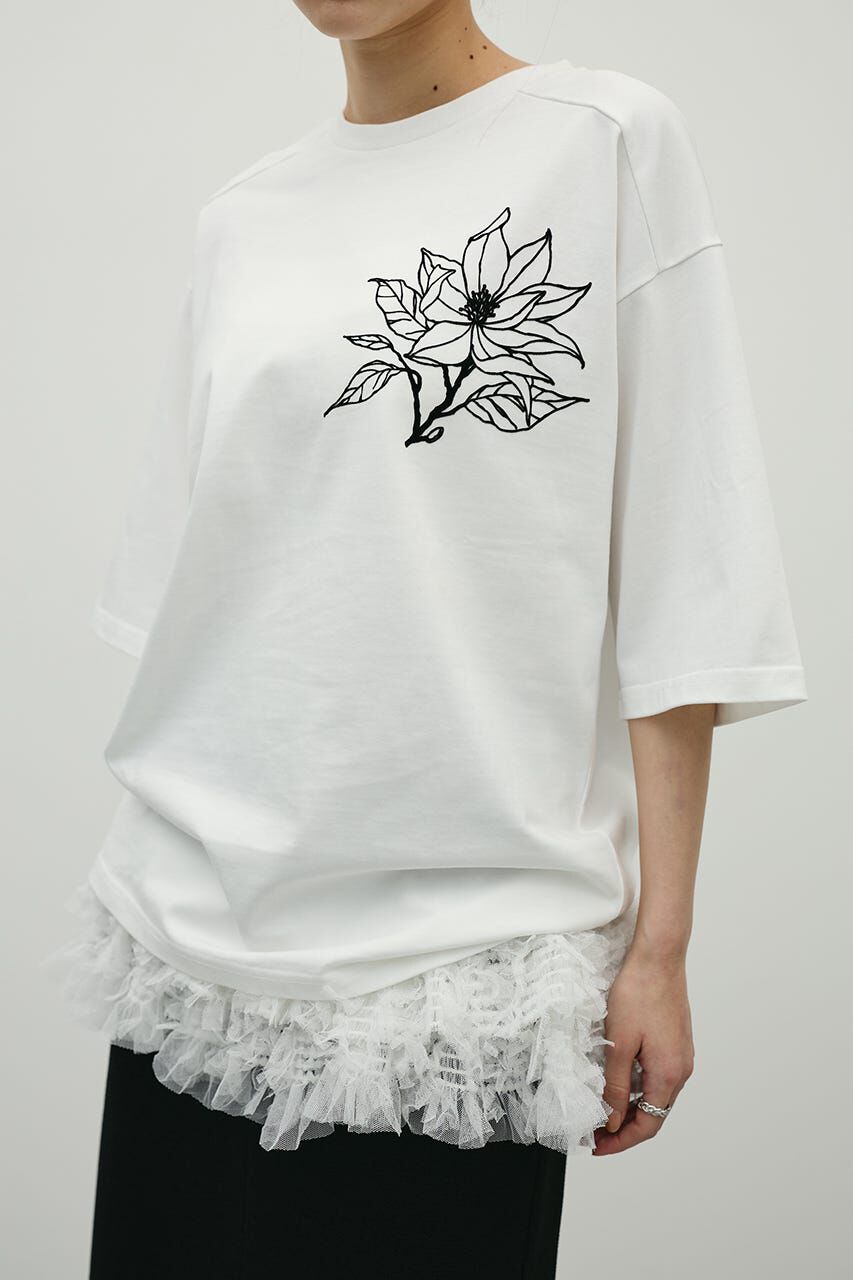 STYLEMIXER「フロッキープリントフラワーT」|Tシャツ・カットソー|