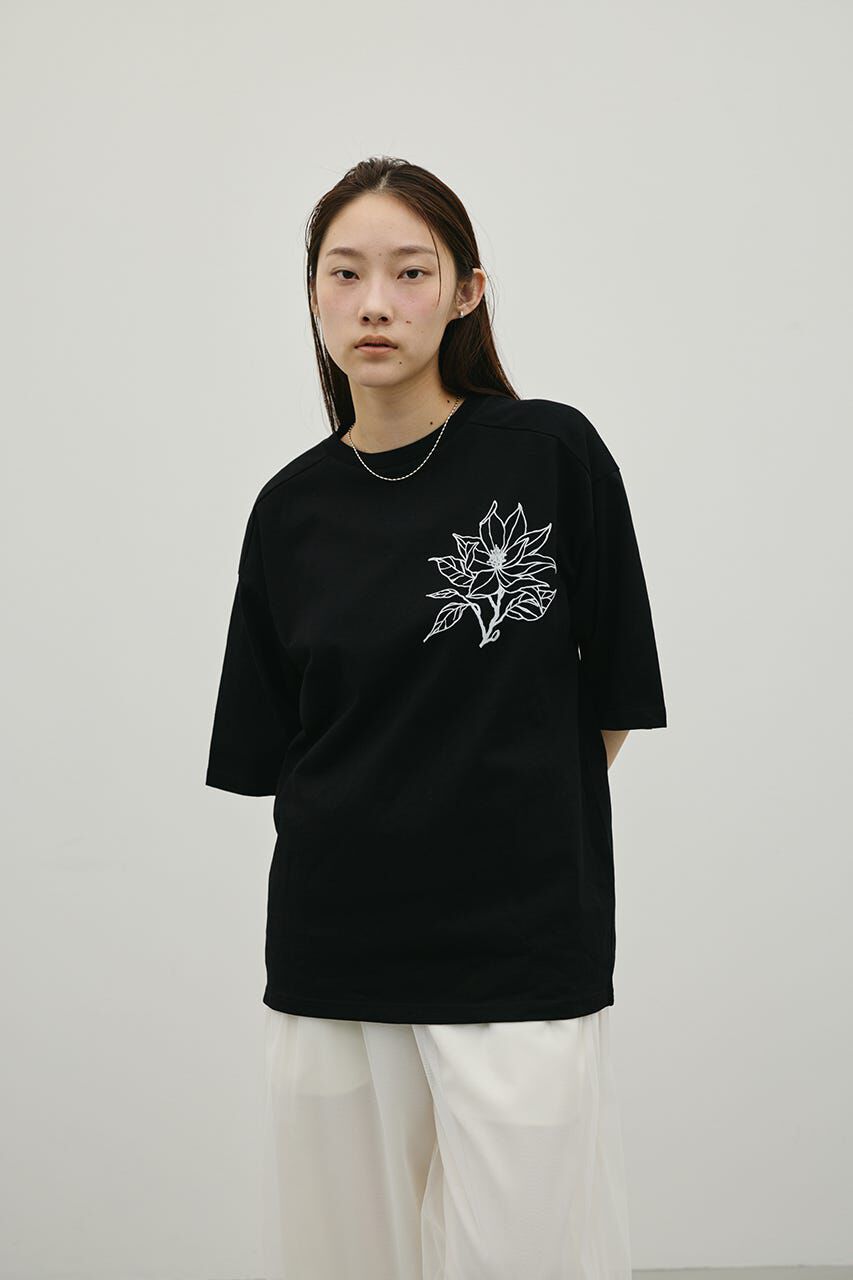 STYLEMIXER「フロッキープリントフラワーT」|Tシャツ・カットソー|