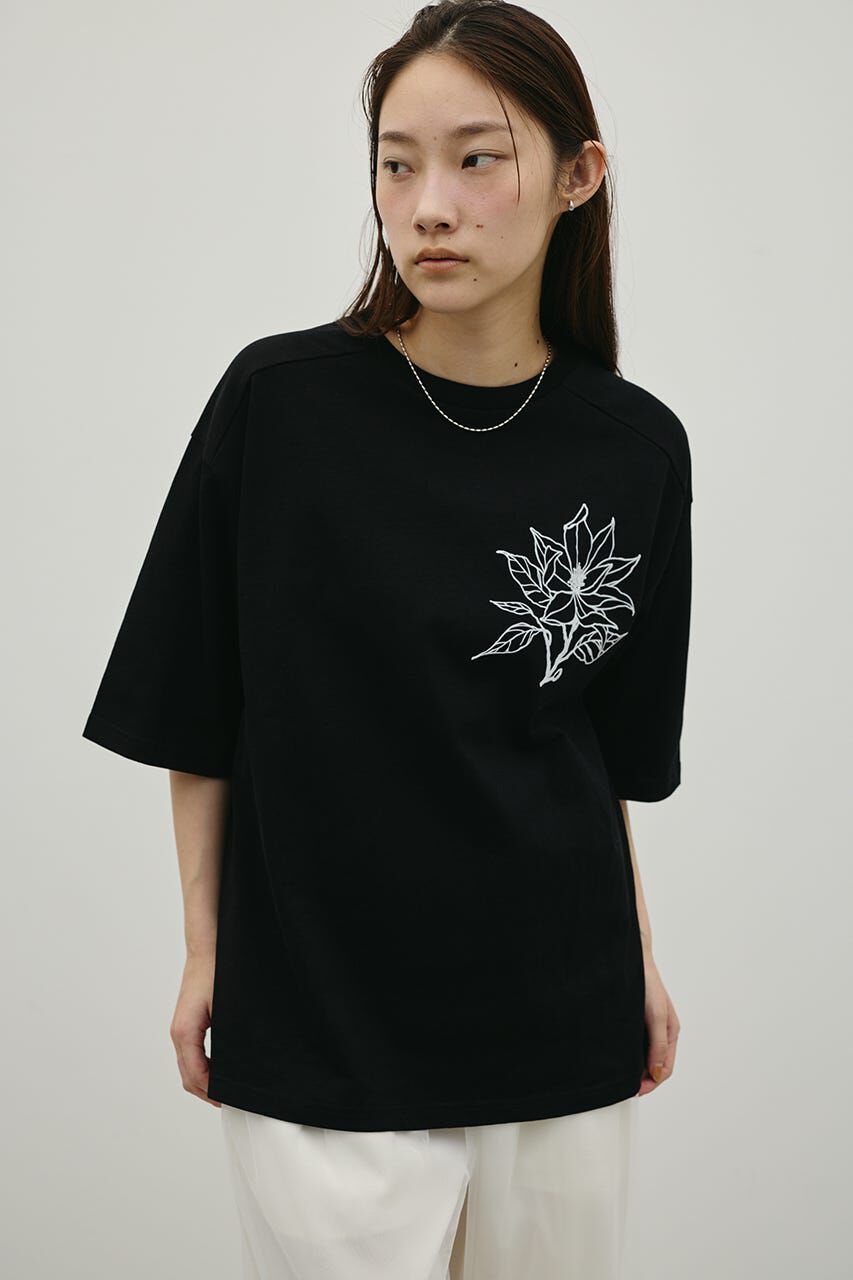 STYLEMIXER「フロッキープリントフラワーT」|Tシャツ・カットソー|