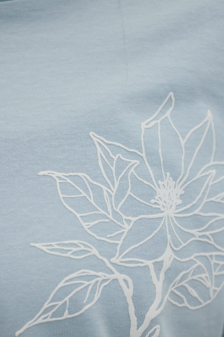 STYLEMIXER「フロッキープリントフラワーT」|Tシャツ・カットソー|