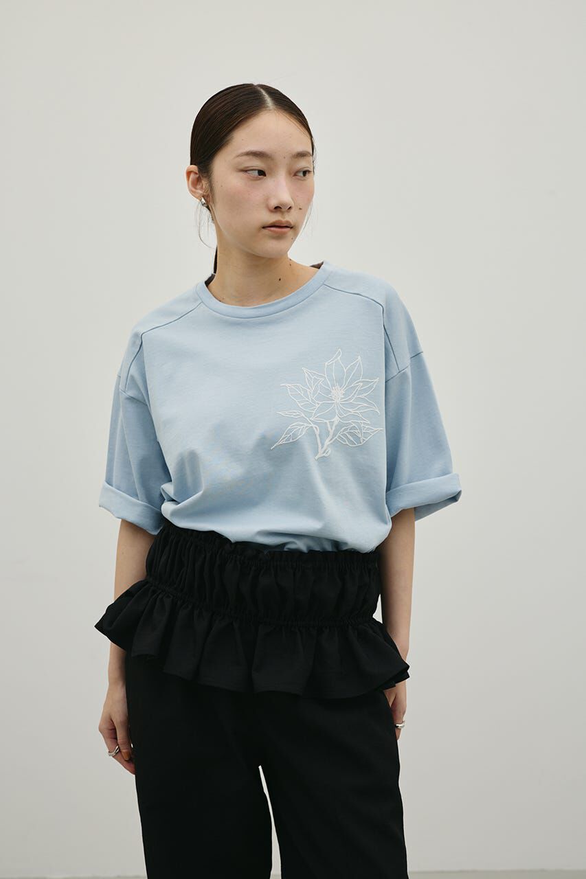 STYLEMIXER「フロッキープリントフラワーT」|Tシャツ・カットソー|