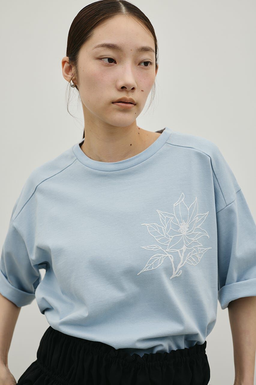 STYLEMIXER「フロッキープリントフラワーT」|Tシャツ・カットソー|