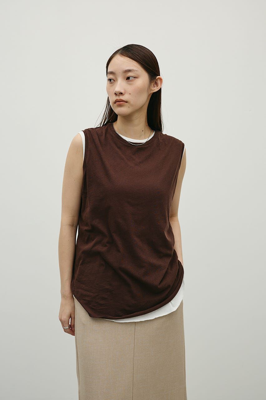 STYLEMIXER「シアーバックシームタンク」|タンクトップ|BRN