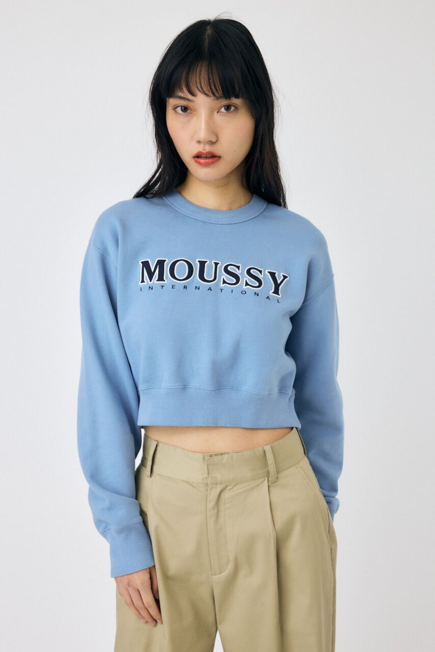 MOUSSY「MOUSSY TWILL アップリケ プルオーバー」|パーカー|L/BLU1