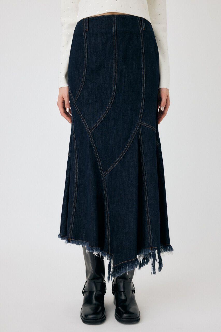 MOUSSY「PANEL MERMAID デニムスカート」|スカート|