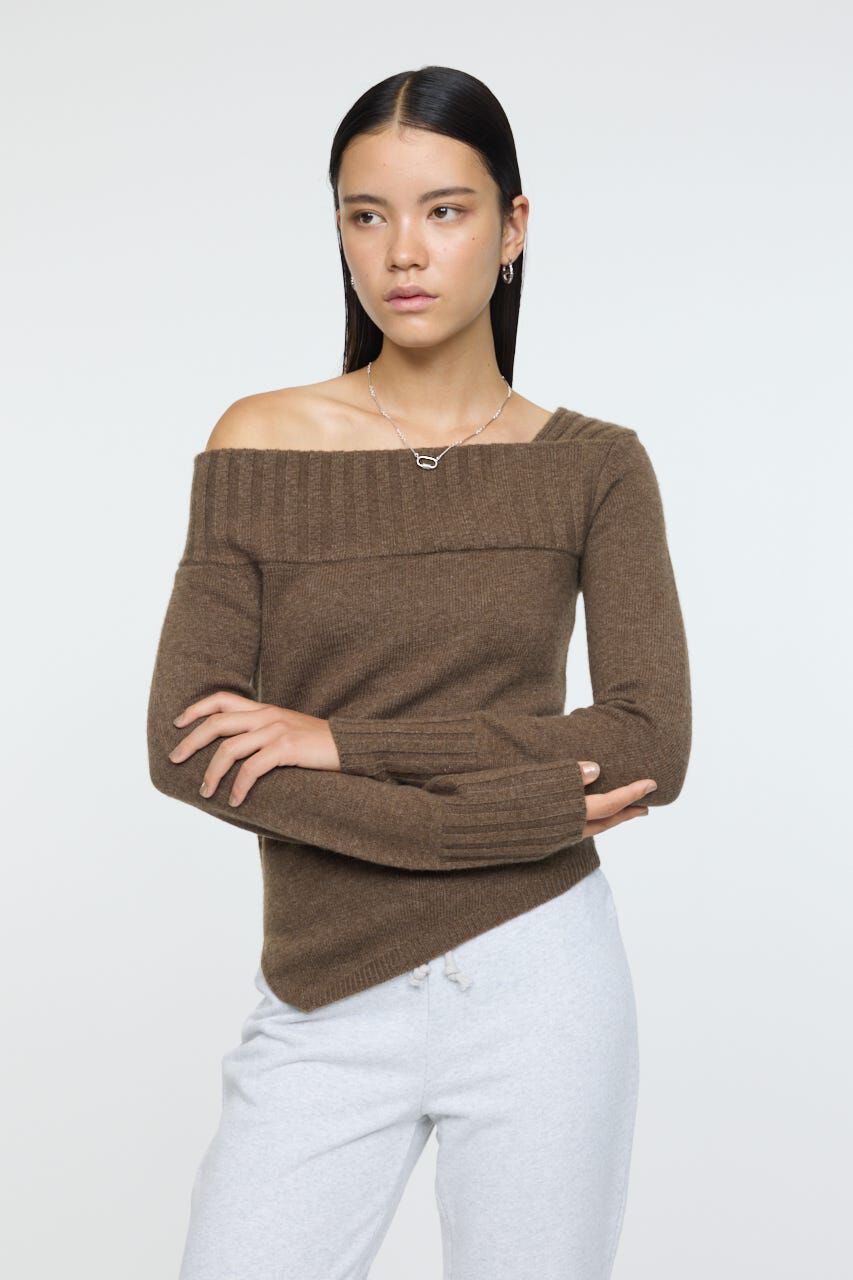 MOUSSY「ASYMMETRY トップス」|ニット・セーター|