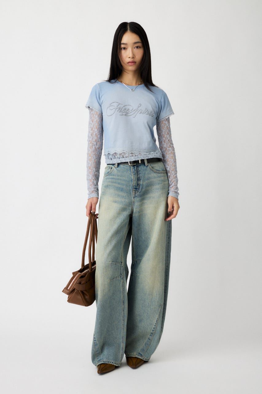 MOUSSY「LACE LAYER TEE」|Tシャツ・カットソー|