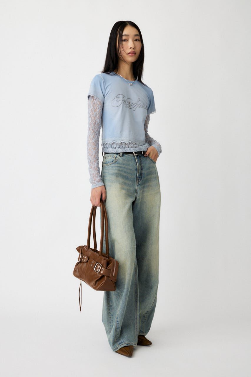 MOUSSY「LACE LAYER TEE」|Tシャツ・カットソー|