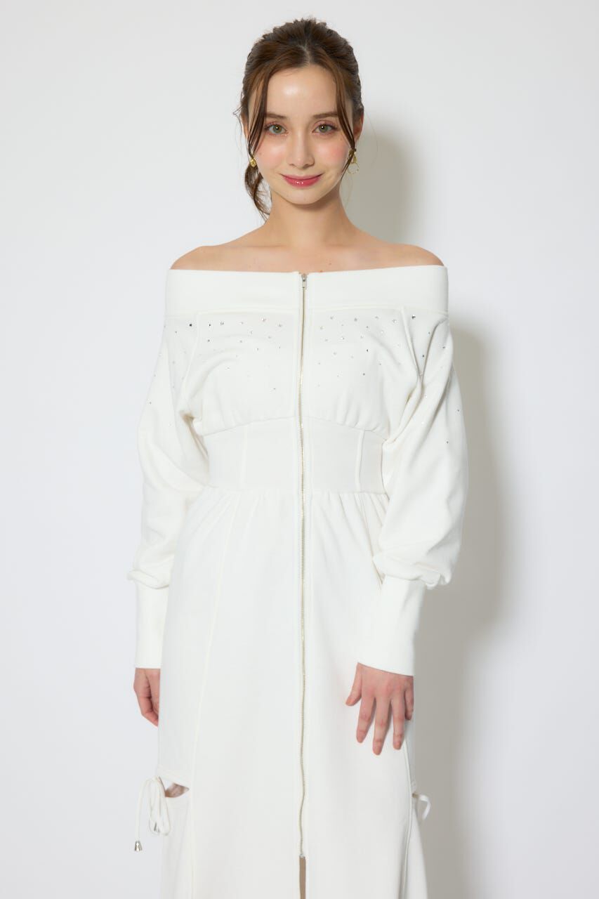 rienda「オフショルダーカッティングマーメイドワンピース」|ワンピース|