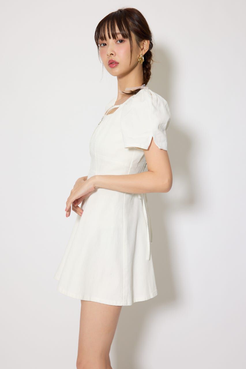 rienda「フロントジップマーメイドデニムミニワンピース」|ワンピース|