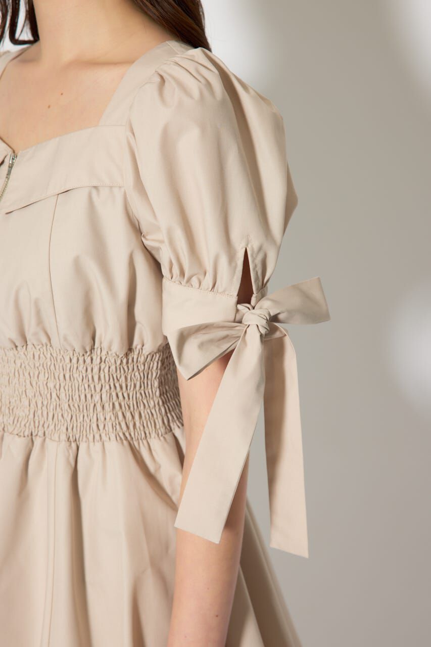 rienda「リボンスリーブフレアミニワンピース」|ワンピース|