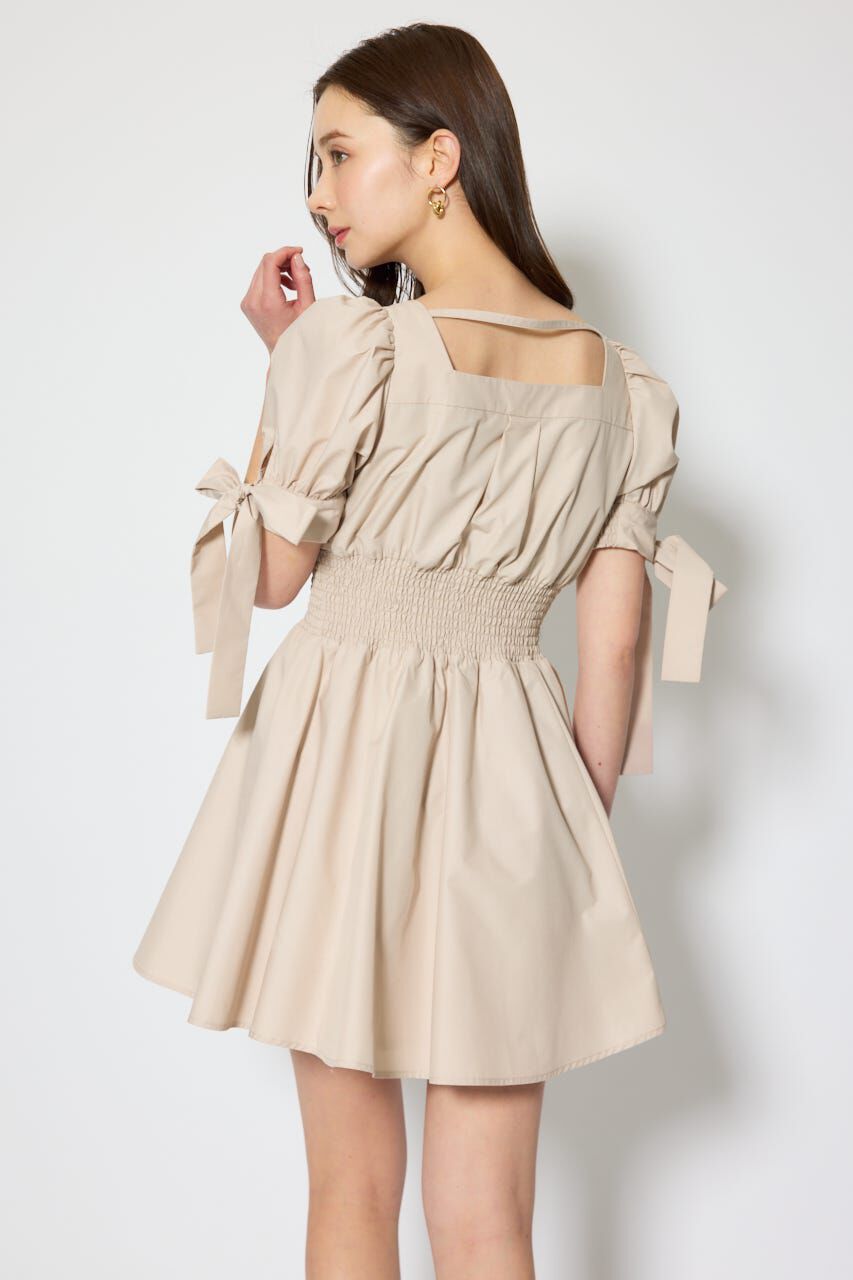 rienda「リボンスリーブフレアミニワンピース」|ワンピース|