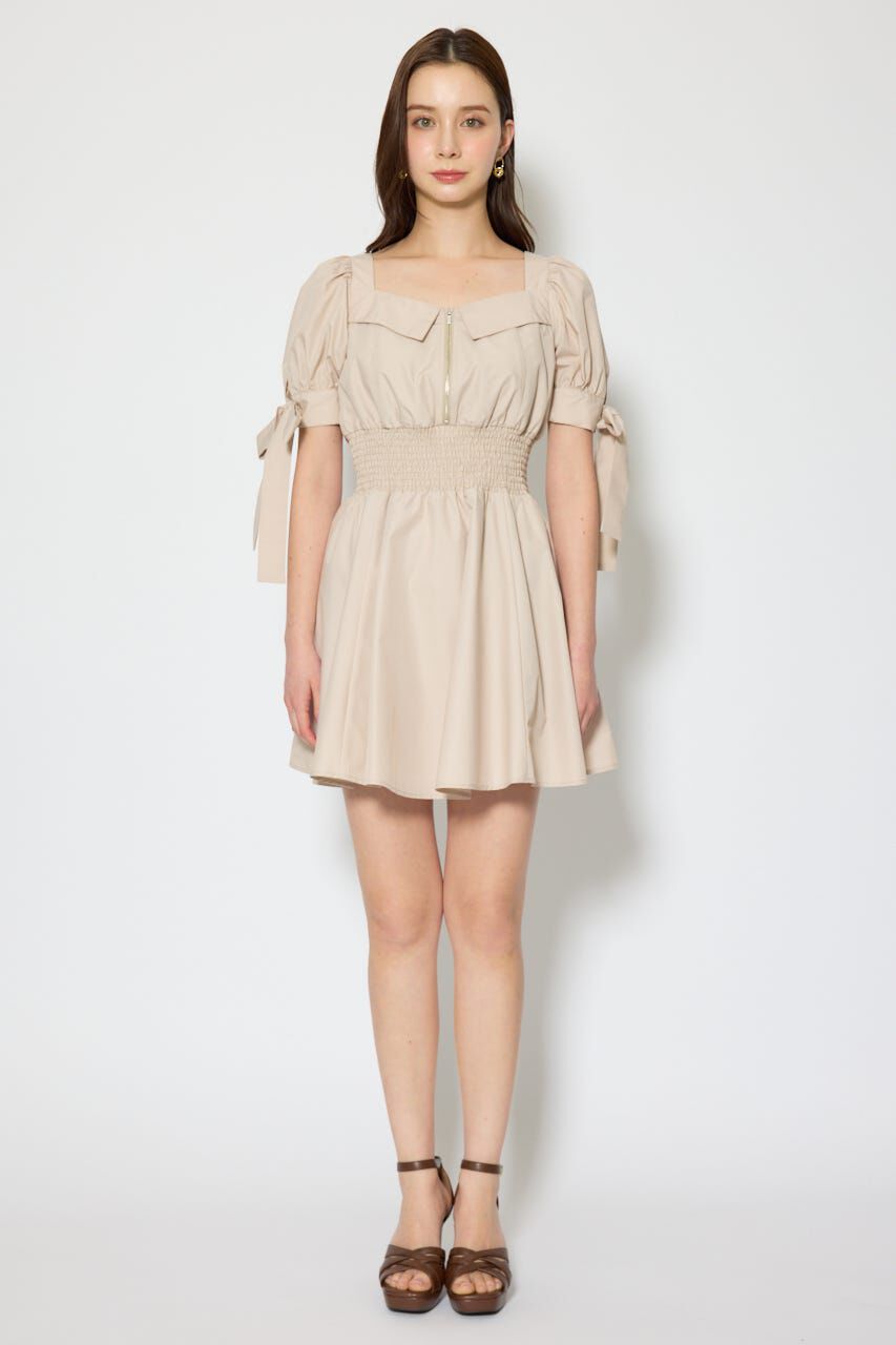 rienda「リボンスリーブフレアミニワンピース」|ワンピース|