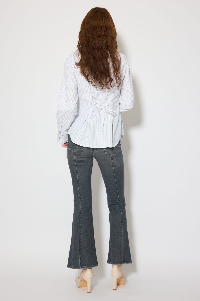 rienda「ウエストシェイプボウタイシャツ」|シャツ・ブラウス|