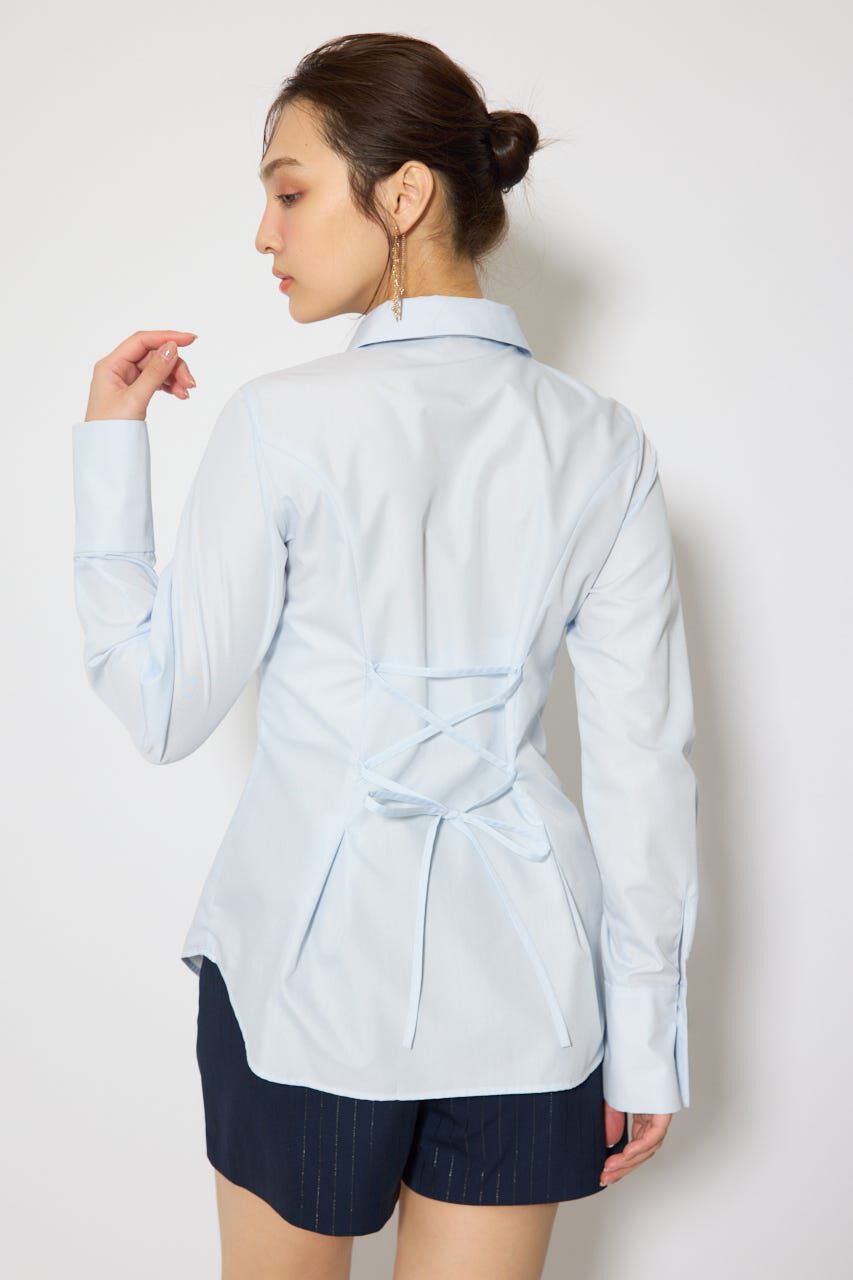 rienda「ウエストシェイプボウタイシャツ」|シャツ・ブラウス|