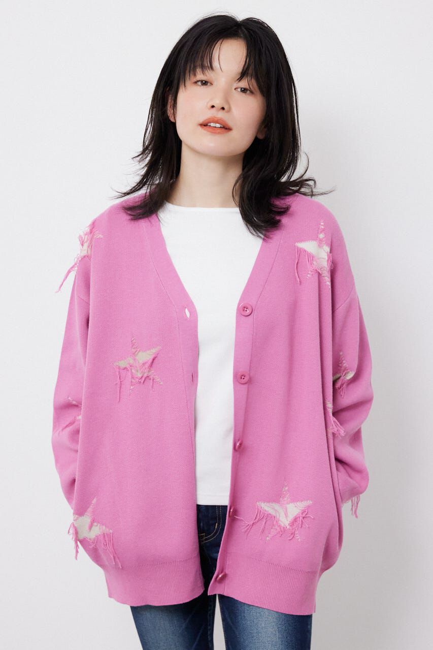 RODEO CROWNS「スター柄ニットカーディガン」|カーディガン|