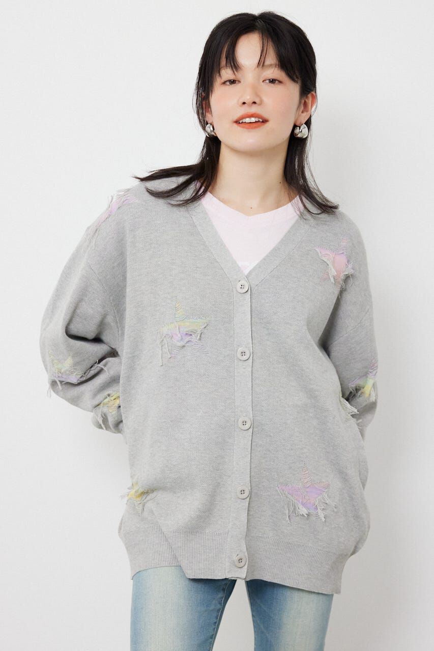 RODEO CROWNS「スター柄ニットカーディガン」|カーディガン|