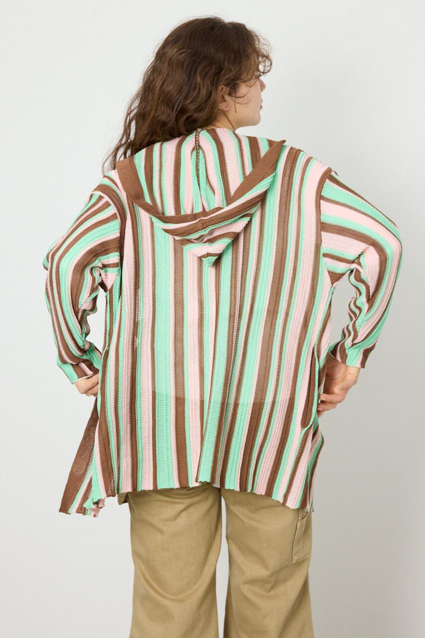 RODEO CROWNS「マルチカラーフードトッパー」|カーディガン|