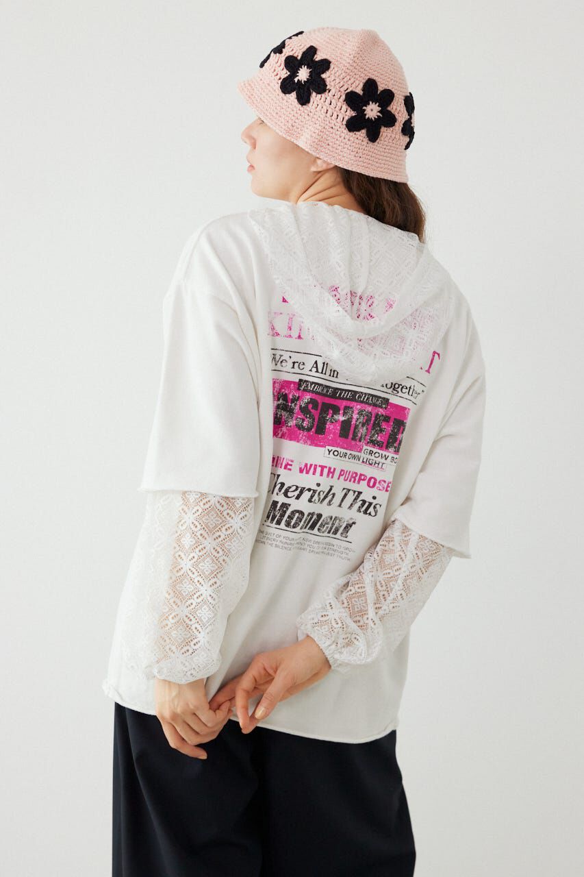 RODEO CROWNS「ミニ裏毛ハーフスリーブトップス」|Tシャツ・カットソー|O/WHT1