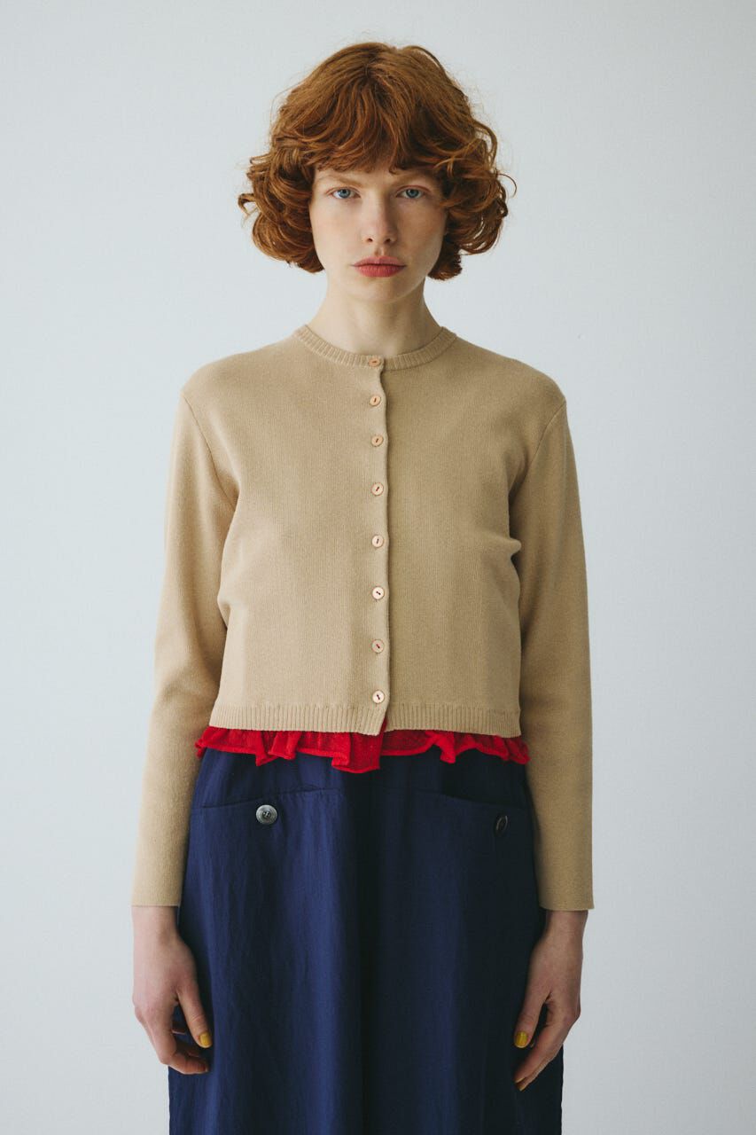 HeRIN.CYE「［予約］Double hem knit cardigan」|カーディガン|BEG