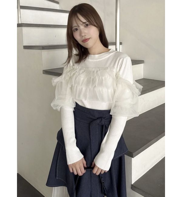 dazzlin「ティアードドッキングニットトップス」|ニット・セーター|
