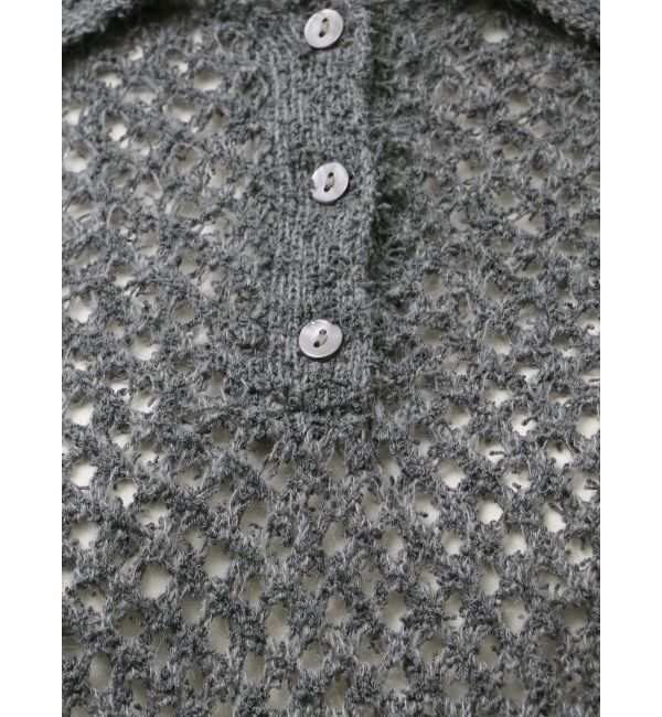 EMODA「【VEQUM】OPEN WORK POLO KNIT」|ニット・セーター|