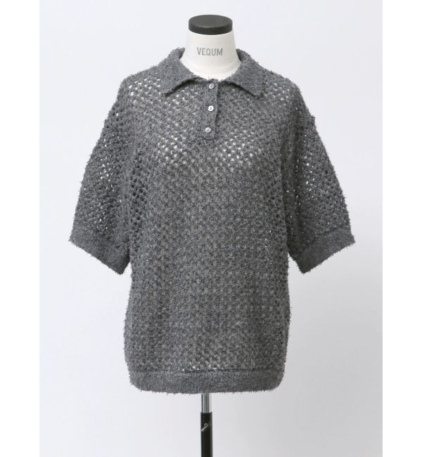 EMODA「【VEQUM】OPEN WORK POLO KNIT」|ニット・セーター|