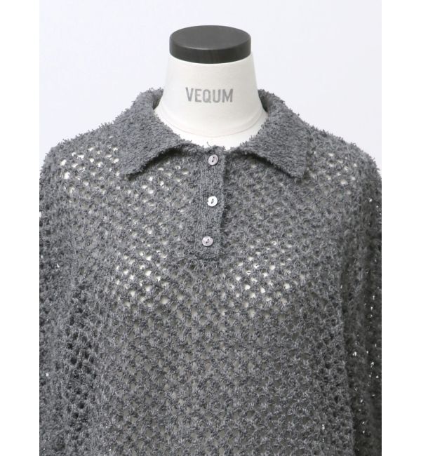 EMODA「【VEQUM】OPEN WORK POLO KNIT」|ニット・セーター|