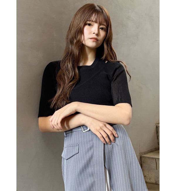 MURUA「シアーレイヤードハーフニット」|ニット・セーター|