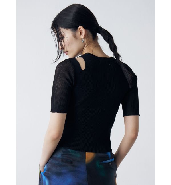 MURUA「シアーレイヤードハーフニット」|ニット・セーター|