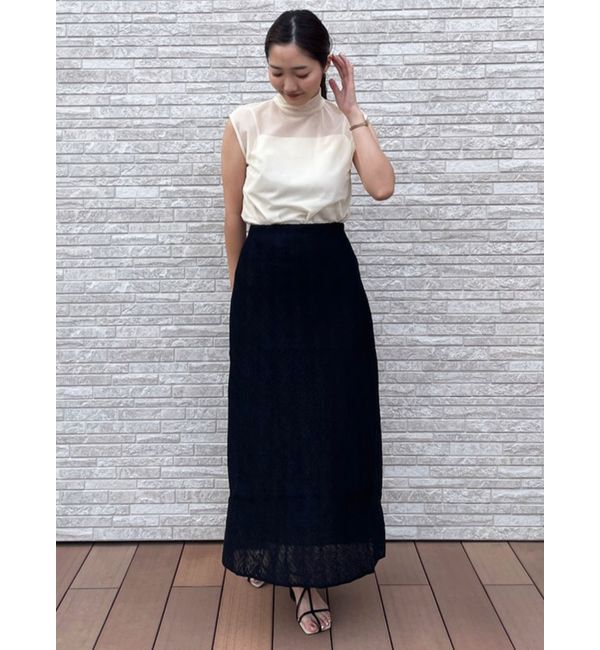 LAGUNAMOON「レースパターンニットスカート」|スカート|