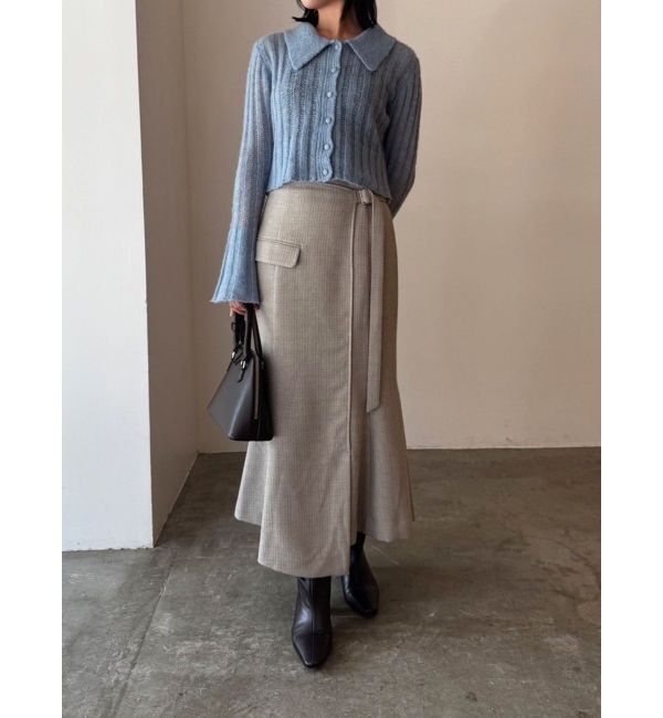 LAGUNAMOON「ツイードアシメナローフレアスカート」|スカート|